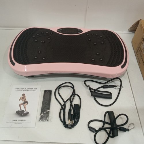 UNBRANDED FITNESS VIBRATING PLATFORM - 9 MODES, BLUETOOTH WITH CONTROLLER - PINK image 4