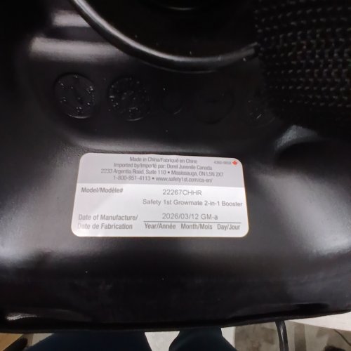 SAFETY 1ST 2-IN-1 LIGHTWEIGHT GROWMATE BELT-POSITIONING BOOSTER CAR SEAT WITH HIGH-BACK TO BACKLESS & ADJUSTABLE HEADREST- BLACK (MODEL:22267CHHR) image 2