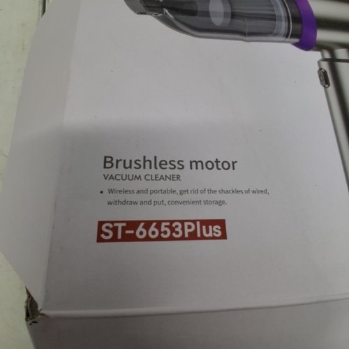 14PC WIRELUME BRUSHLESS MOTOR HANDHELD CAR VACUUM CLEANER - PURPLE / SILVER (MODEL: ST-6653PLUS) image 6