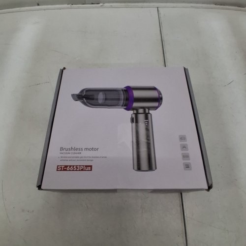 14PC WIRELUME BRUSHLESS MOTOR HANDHELD CAR VACUUM CLEANER - PURPLE / SILVER (MODEL: ST-6653PLUS) image 8