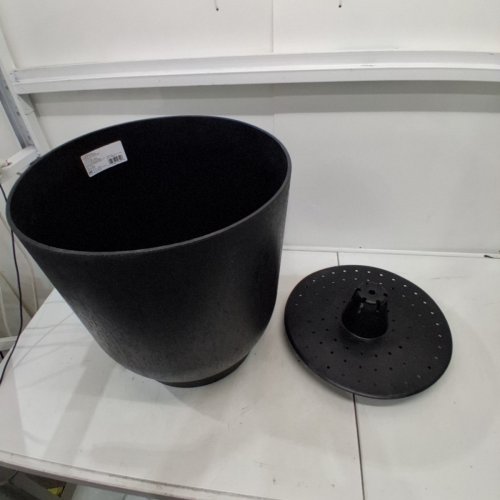 TIERRA VERDE FLORENCIA LARGE ROUND PLANTER - 79L - 21" X 20" - BLACK (MODEL: MT5100591) image 2