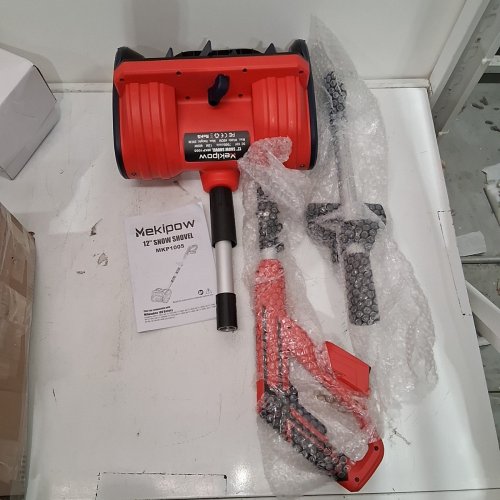 MEKIPOW CORDLESS ELECTRIC SNOW SHOVEL FOR MILWAUKEE 18V BATTERY - *TOOL ONLY* - 12" - RED/BLACK - (MODEL: MKP1005) image 2