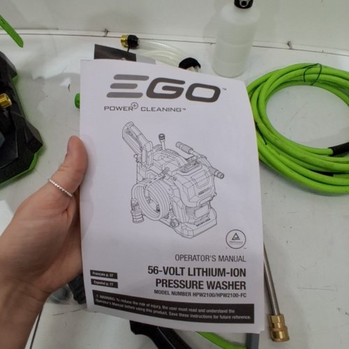 EGO POWER+ CORDLESS PRESSURE WASHER - 56V - 2100 PSI - GREEN/GREY (MODEL: HPW2100) image 5