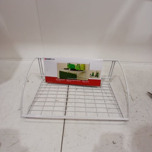 CLOSETMAID WIDE LAUNDRY UTILITY HANGER SHELF WITH HANG ROD - 6.25" X 18" X 12.25" - WHITE - (MODEL: 8278) image 2
