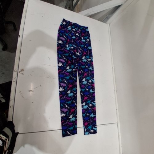 GIRLS' DINOSAUR PRINT LEGGINGS - 10-12 - NAVY MULTICOLOR image 2