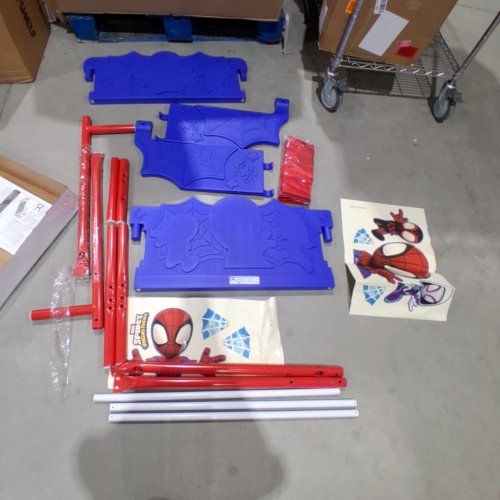 DELTA CHILDREN MARVEL SPIDEY AND AMAZING FRIENDS PLASTIC BED FRAME - TODDLER - BLUE/RED (MODEL: BB81530SM) image 2