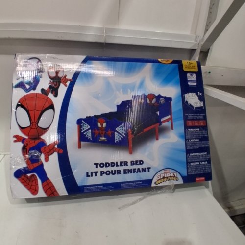DELTA CHILDREN MARVEL SPIDEY AND AMAZING FRIENDS PLASTIC BED FRAME - TODDLER - BLUE/RED (MODEL: BB81530SM) image 4