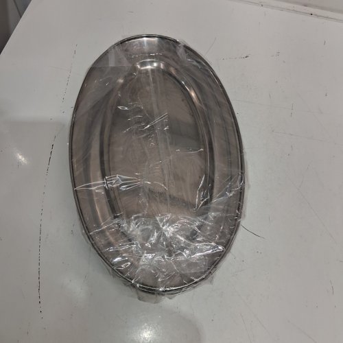 9PK OVAL SERVING TRAY - 8" X 5" - SILVER image 4