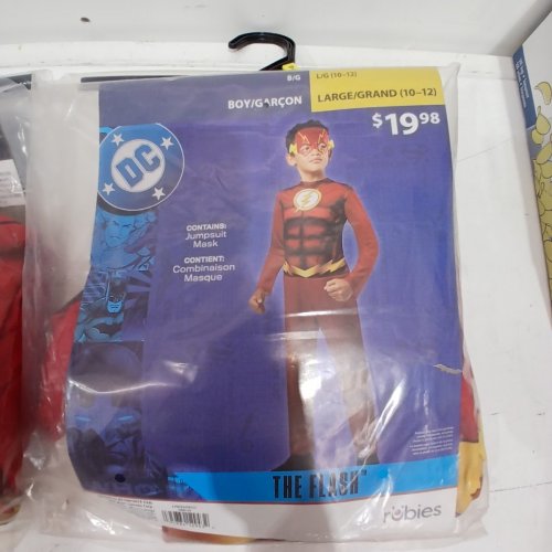 BOY'S DC THE FLASH COSTUME WITH MASK - LARGE - RED image 2