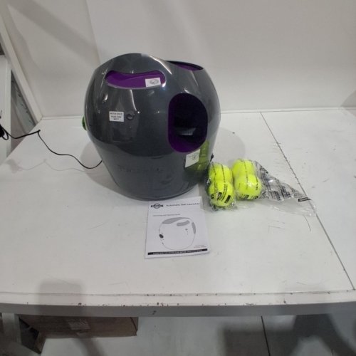 PETSAFE AUTOMATIC BALL LAUNCHER - 9 DISTANCE SETTINGS (8 - 30FT) & 6 ANGLE SETTINGS - GREY/PURPLE (MODEL: ZTY00-15968) image 3