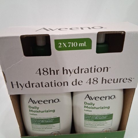 2PK AVEENO FRAGRANCE FREE DAILY MOISTURIZING LOTION - 710ML EACH image 2