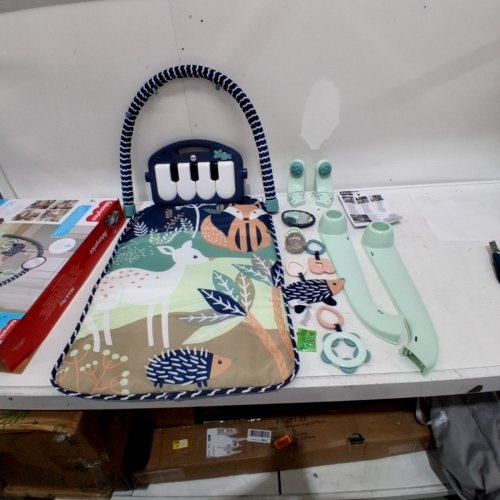 BABY FISHER-PRICE KICK AND PLAY PIANO GYM PLAYMAT - 4-9 MONTHS - NAVY FAWN (MODEL: HKX37) image 2