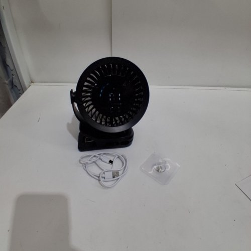 KIMMOO RECHARGEABLE MINI CLIP FAN - 6.9" - BLACK image 3