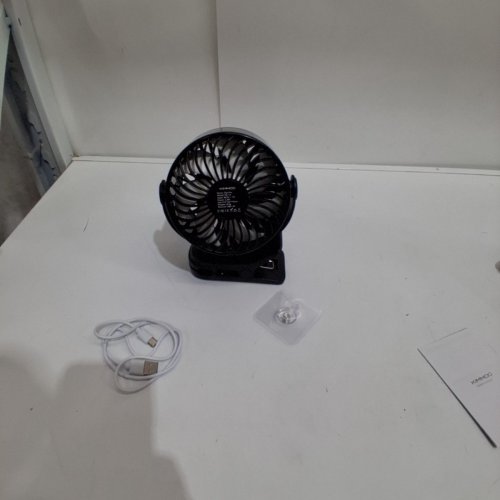 KIMMOO RECHARGEABLE MINI CLIP FAN - 6.9" - BLACK image 4