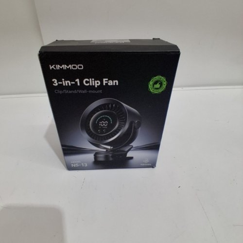 KIMMOO RECHARGEABLE MINI CLIP FAN - 6.9" - BLACK image 5