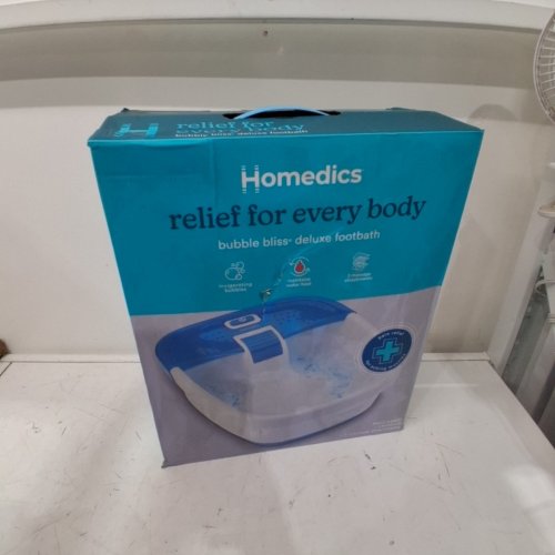 HOMEDICS BUBBLE BLISS DELUXE FOOT SPA - BLUE/WHITE (MODEL: FB-50JA) image 3
