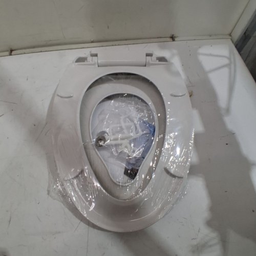 GARVEE SECURE LOCK DESIGN TOILET SEAT COVER ELONGATED WITH BUILT IN TODDLER SEAT - 16.45" - WHITE image 4