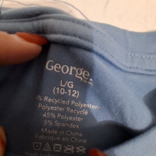 KIDS GEORGE FOOTBALL GRAPHIC T-SHIRT - L (10-12) - BLUE image 3