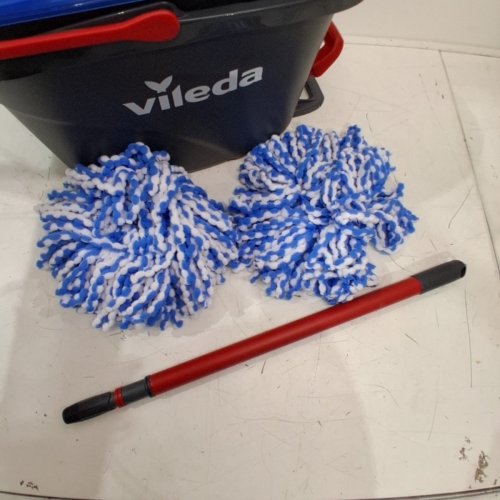 VILEDA EASYWRING RINSECLEAN MICROFIBER SPIN MOP & BUCKET FLOOR CLEANING SYSTEM WITH 1 EXTRA REFILL image 4