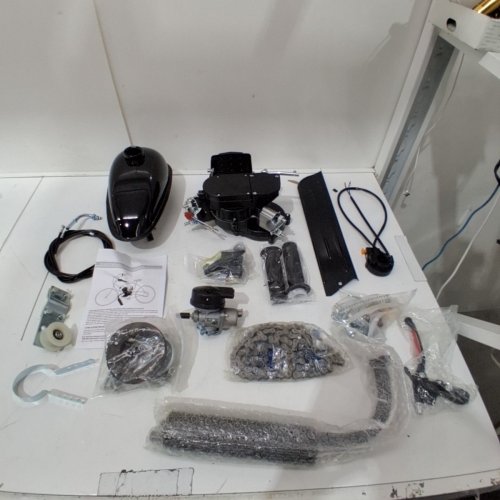 EXGIZMO 2-STROKE BICYCLE GASOLINE ENGINE MOTOR KIT DIY SINGLE CYLINDER - AIR-COOLED - 80CC - (MODEL : BLACK-80CC) image 2