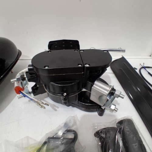 EXGIZMO 2-STROKE BICYCLE GASOLINE ENGINE MOTOR KIT DIY SINGLE CYLINDER - AIR-COOLED - 80CC - (MODEL : BLACK-80CC) image 3