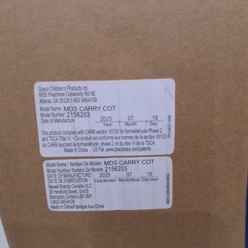 GRACO MODES CARRY COT - 20LBS MAX - BLACK/GREY (MODEL: 2156203) image 5