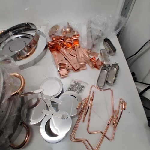 4PK VEVOR ROUND CHAFING DISH BUFFET SET FULL-SIZE PAN - STAINLESS STEEL ( MODEL: HZ-831 ) image 3