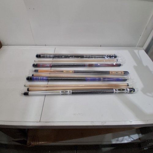 5PK HAN'S DELTA POOL CUES - 58" - MULTI-COLOUR (MODEL: GJ-01-GJ-05) image 2