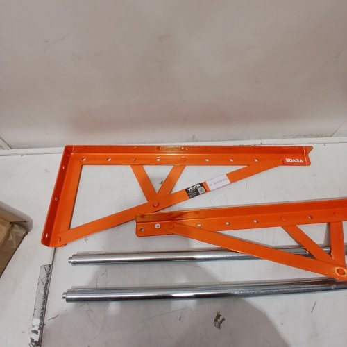 WALL MOUNTED ADJUSTABLE HEAVY-DUTY TIRE RACK - 31" TO 56" - FOR R14-R20 TIRES - ORANGE/STEEL (MODEL: TC0519) image 3
