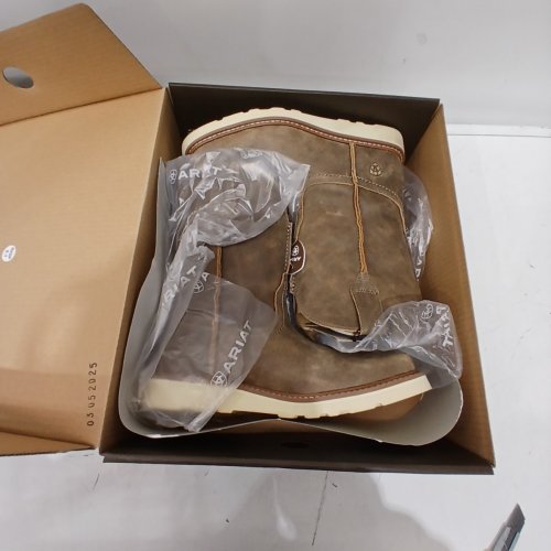 MEN'S ARIAT RAMBLER RECON SLIP ON BOOT - SIZE 9 EE WIDE - BOMBER BROWN - (STYLE: 10021696) image 2
