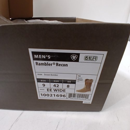 MEN'S ARIAT RAMBLER RECON SLIP ON BOOT - SIZE 9 EE WIDE - BOMBER BROWN - (STYLE: 10021696) image 4