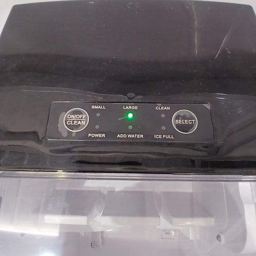 SWEETCRISPY COUNTERTOP ICE MAKER WITH SCOOP / BASKET & HANDLE - 26.5LBS - BLACK (MODEL: WBJ-10A) image 2