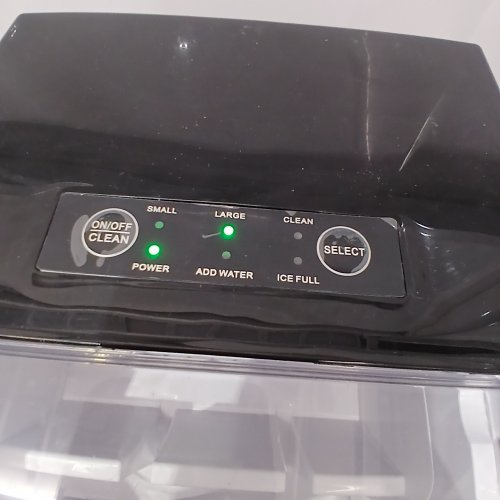 SWEETCRISPY COUNTERTOP ICE MAKER WITH SCOOP / BASKET & HANDLE - 26.5LBS - BLACK (MODEL: WBJ-10A) image 3