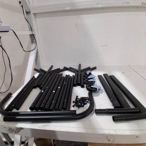 HEAVY DUTY ROLLING CLOTHIG RACK -420 LBS MAX 63" X 43" - BLACK (MODEL:UKGR067) image 2