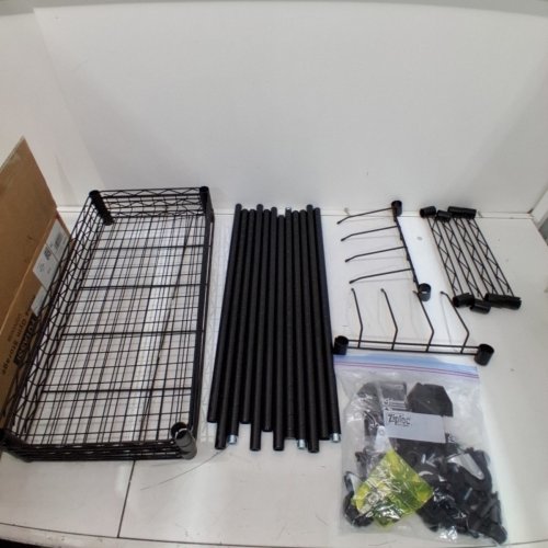 FUTASSI 3 TIER METAL HOME GYM ORGANIZER STORAGE RACK - 47" - BLACK (ITEM: USP0005B) image 3
