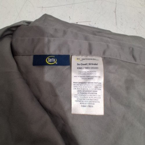 SERTA SO COOL BED SHEET - KING - GREY image 2
