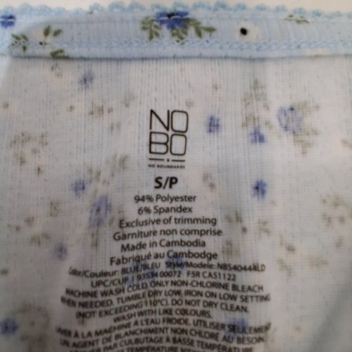 2PC NOBO FLORAL PAJAMA SET - SMALL - BLUE/FLORAL image 3