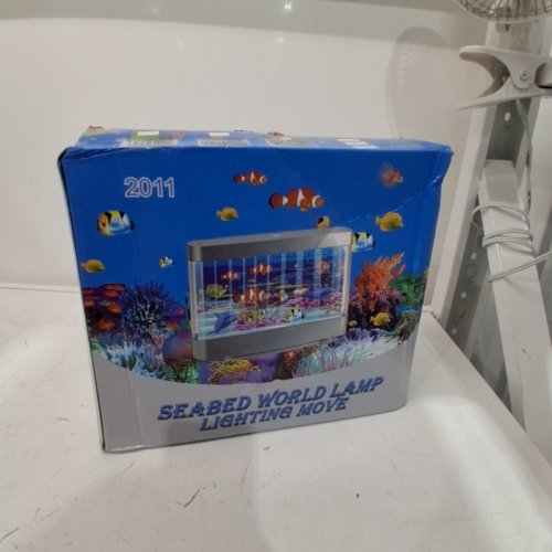 KIDS SEABED WORLD LAMP WITH ROTATING SCENE AND LIGHT - 12" X 10" - SEA THEMED image 3