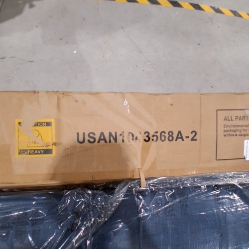 ALLEWIE PLATFORM BED FRAME WITH FABRIC UPHOLSTERED HEADBOARD - QUEEN - NAVY BLUE (MODEL:USAN1043568A-2) image 2