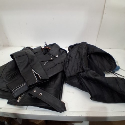 WOMENS MILWAUKEE LEATHER CLASSIC PREMIUM LEATHER MOTORCYCLE RIDER JACKET WITH BUILT IN BELT - EXTRA LARGE - BLACK (STYLE:5749064) image 2