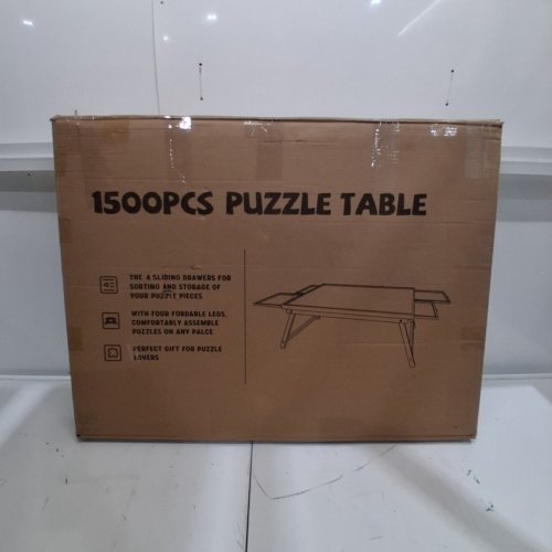 YACONA JIGSAW PUZZLE TABLE - 1500-PIECE CAPACITY, 34.3" X 26" - WOODEN image 4