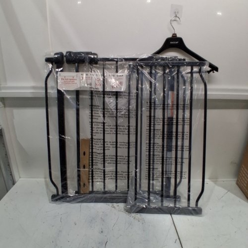 SAFET FIRST EXTRA WIDE PRESSURE MOUNT WALK THROUGH, SWING AUTO CLOSE SAFETY BABY GATE - 43.31" X 48.03" - BLACK (MODEL: W046) image 2