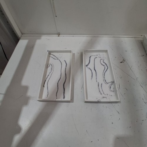 2PK ANKO MARBLE RECTANGULAR TRAY - 12" X 6" X 1.2" - WHITE image 3