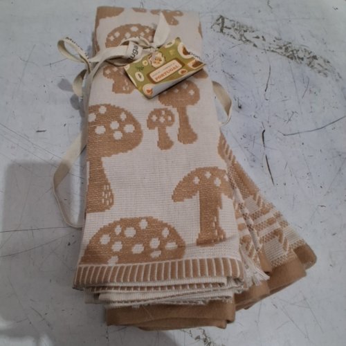 6PK MADE IN PORTUGAL KITCHEN TOWELS - 20" X 28" - BIEGE/BROWN (MODEL: 3400770) image 4