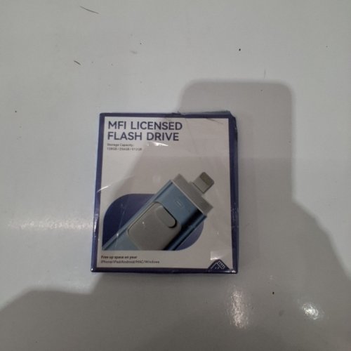 MFI FLASH DRIVE TYPE C + LIGHTNING FOR IPHONE / IPAD - 256GB - BLUE image 2