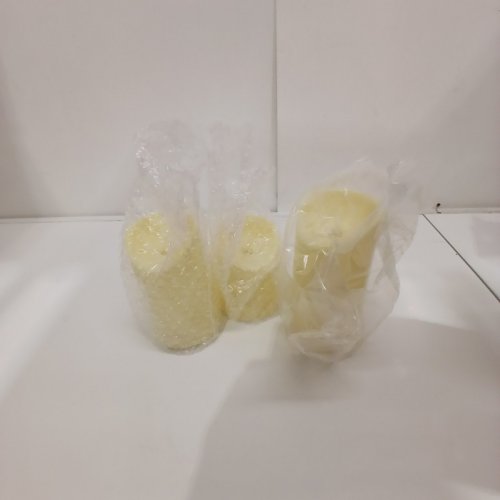 3PK FLAMELESS LED MOOD CANDLES BATTERY OPERATED WITH REMOTE - 6"-5"-4" - WHITE image 3