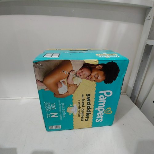 136PK PAMPERS SWADDLERS SKIN SAFE DISPOSABLE DIAPERS - NEWBORN image 2