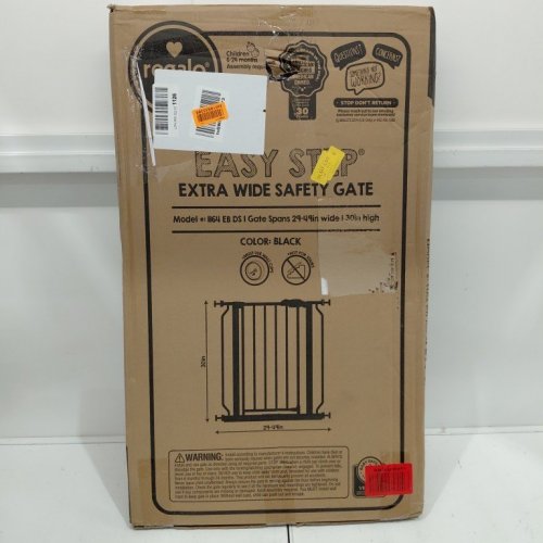 REGALO EASY STEP EXTRA WIDE SAFETY GATE - 29-49" X 30" - BLACK (MODEL: 1164 EB DS) image 4
