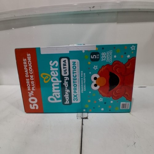 138PK PAMPERS ELMO BABY DRY ULTRA DIAPERS - SIZE 5 image 3