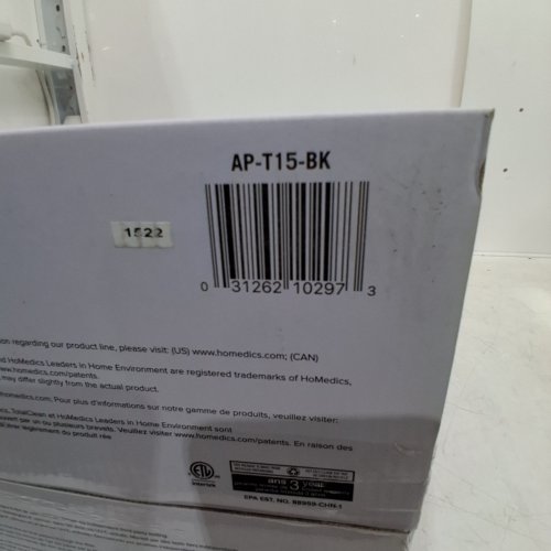 HOMEDICS TOTALCLEAN 360 AIR PURIFIER - BLACK (MODEL: AP-T15-BK) image 2
